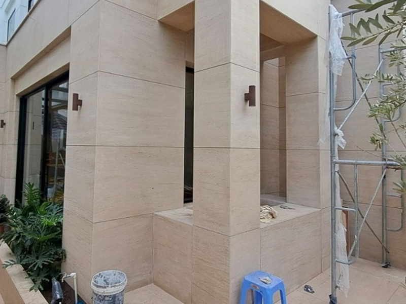 Đá limestone ốp ngoài trời
