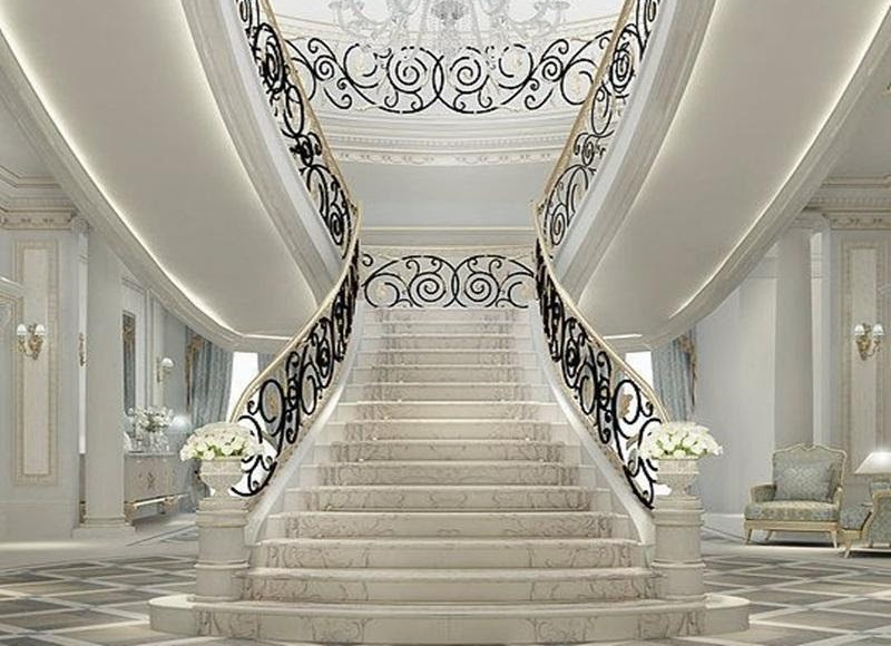 Đá ốp cầu thang biệt thự