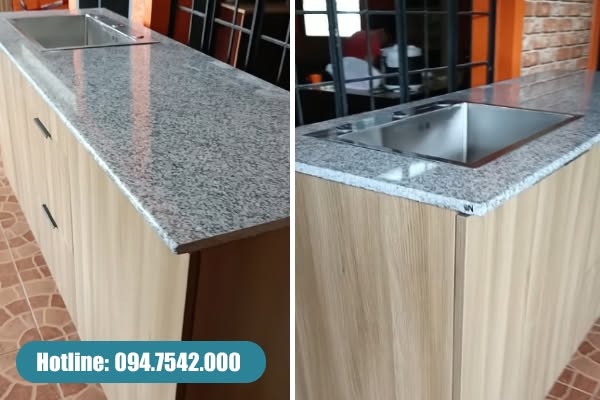 Đá Granite làm mặt bàn bếp có độ bền và khả năng chịu nhiệt tốt