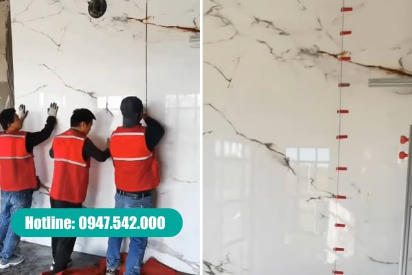 Đá nung kết cỡ lớn ốp tường nội thất hiện đại