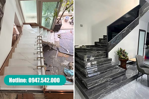 Đá ốp lát mặt bậc cầu thang cho công trình nhà ở