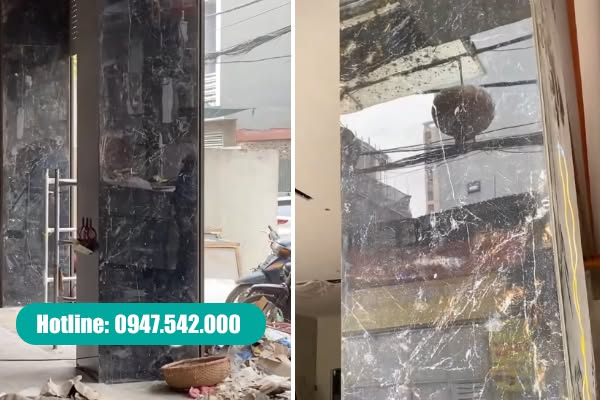 Tấm đá nung kết ứng dụng khả năng chống thấm ốp mặt tiền công trình hiện đại