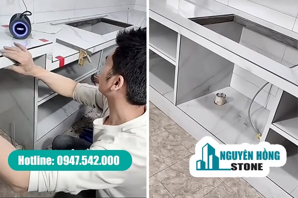 Thi công đá bàn bếp tại quận Hoàn Kiếm, Hà Nội