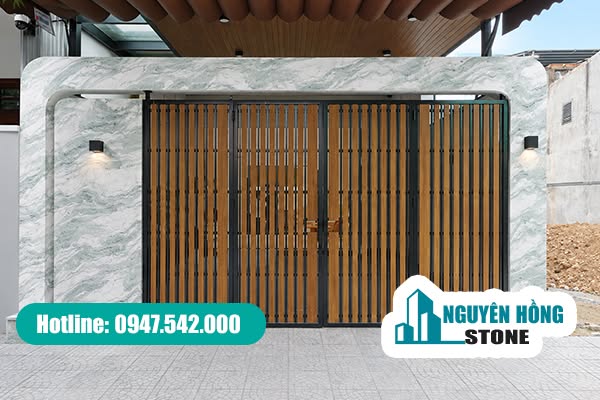 Mẫu đá Marble ốp mặt tiền sang trọng với đường vân tự nhiên