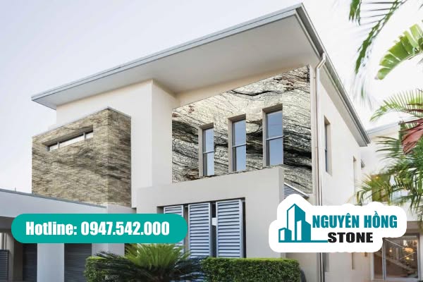 Mẫu đá Quartz tự nhiên ốp mặt tiền với đường vân độc đáo