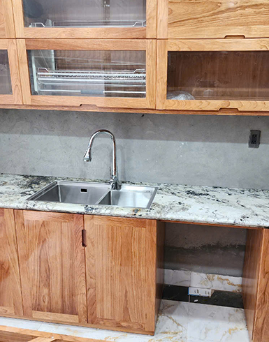 Thi công đá bàn bếp và bàn chậu rửa tại Yên Hoà, Cầu Giấy – Hà Nội